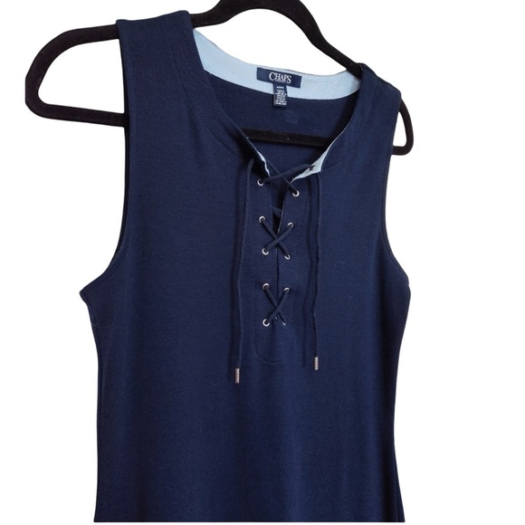 Chaps Navy Midi Dress - Picture 3 of 5